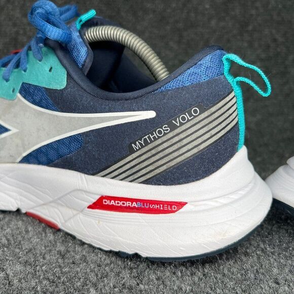 Diadora Mythos Blushield Volo Shoes Men's 10 Blue Athletic Retro Running Sneaker - Picture 7 of 12